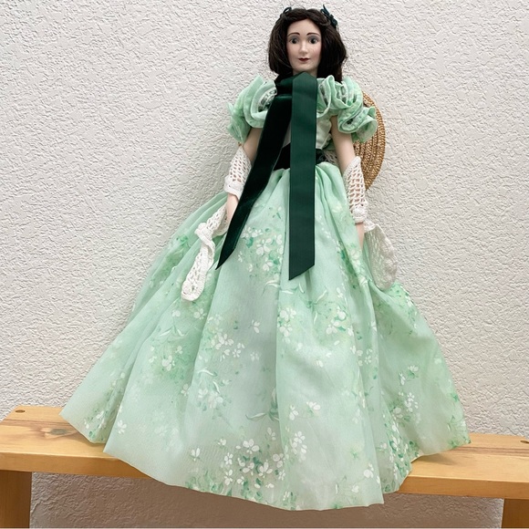 Vintage Franklin Mint Scarlett O'Hara Gone With The Wind Porcelain Doll - Picture 9 of 14